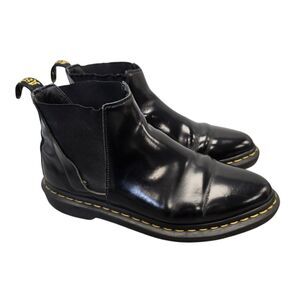 Dr. Martens Women's 8 (EU 39) Bianca Black Leather Pointed Chelsea Ankle Boots